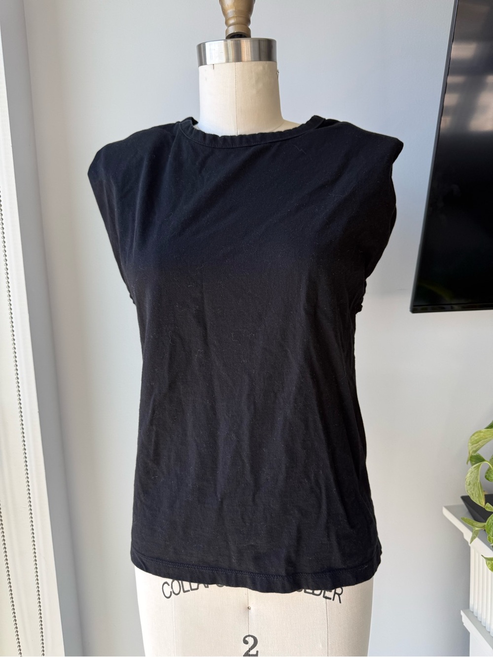 ASOS Sleeveless Tee with Paddded Shoulders
